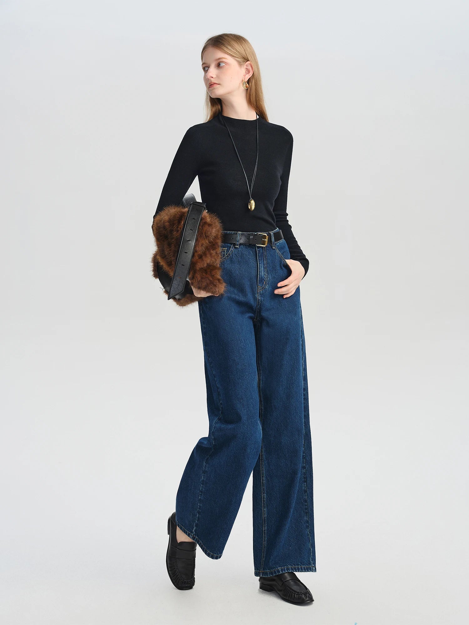 O-Neck Slim Fit 100% Sheep Wool Pullover Sweater Set