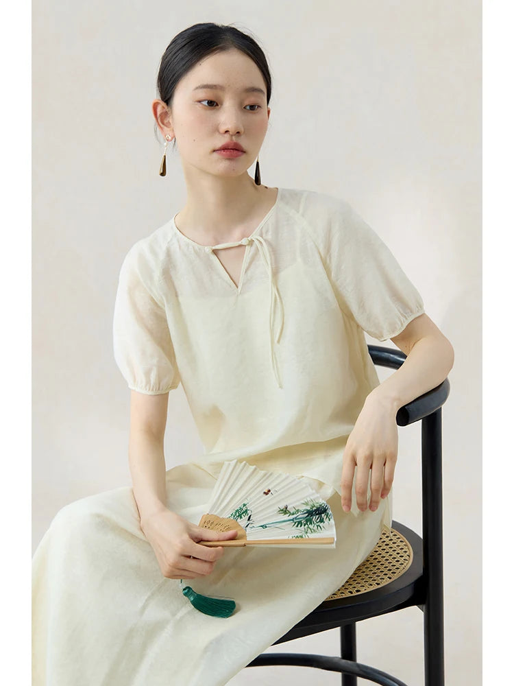 Casual V-Neck Loose Ankle-Length Summer Dress