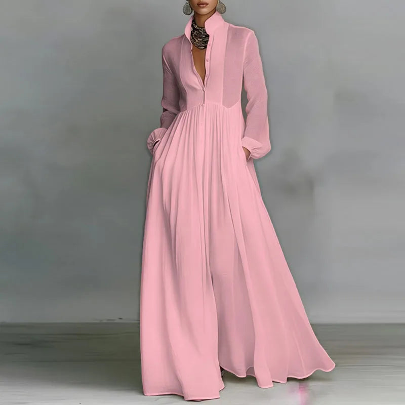 Elegant Floor-Length A-Line Maxi Dress