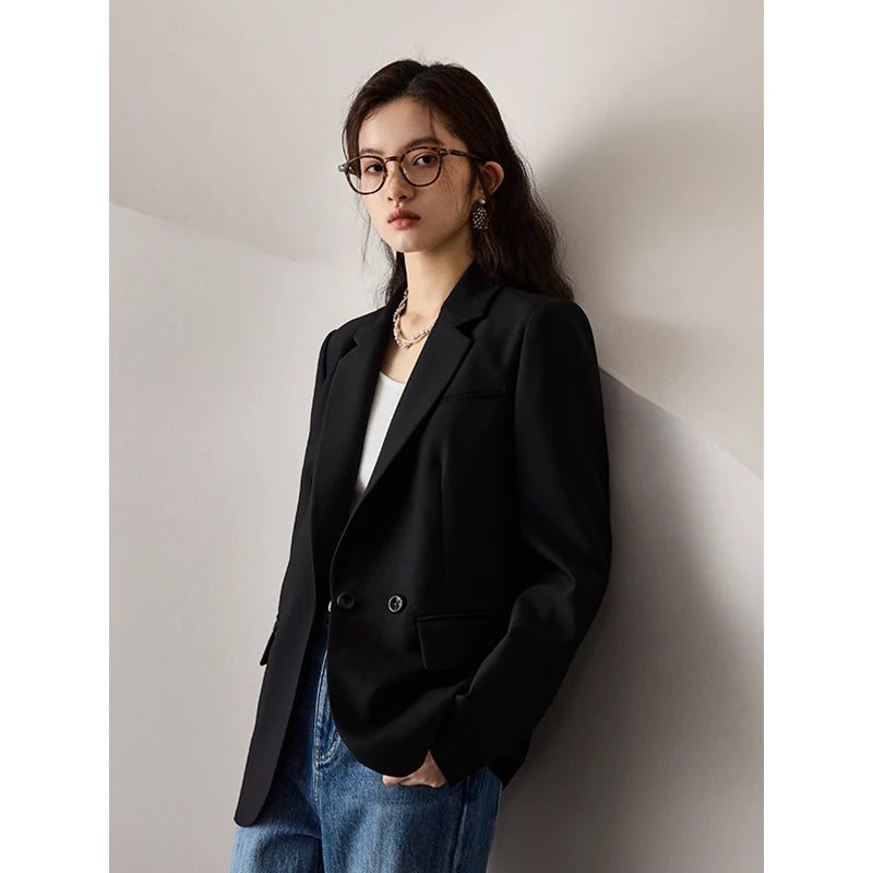 Elegant V-Neck Button Slim Jacket