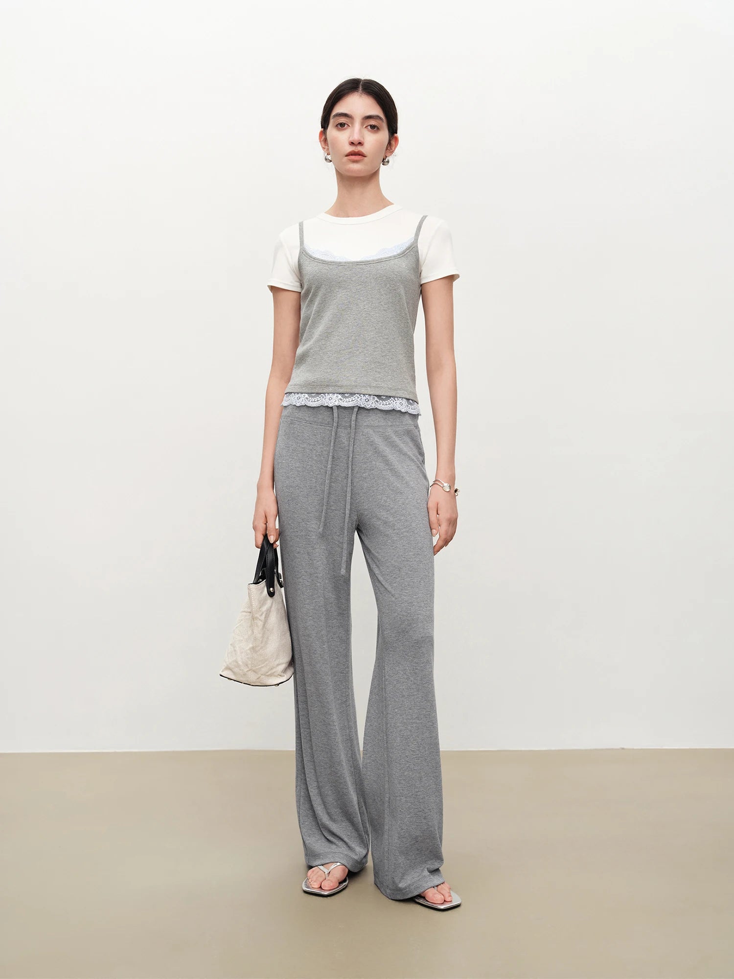 High-Waist Wide Leg Casual Pants