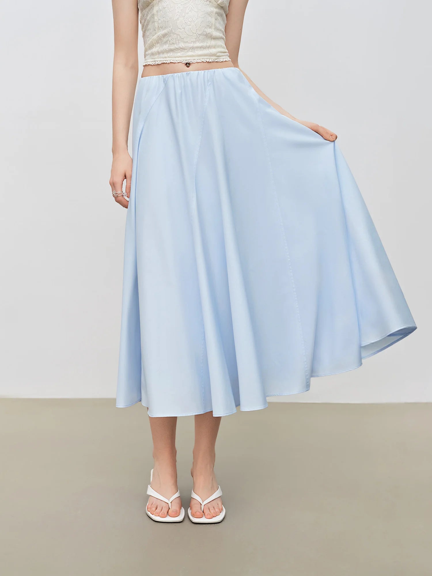 Empire Waist Ankle-Length A-Line Casual Dress
