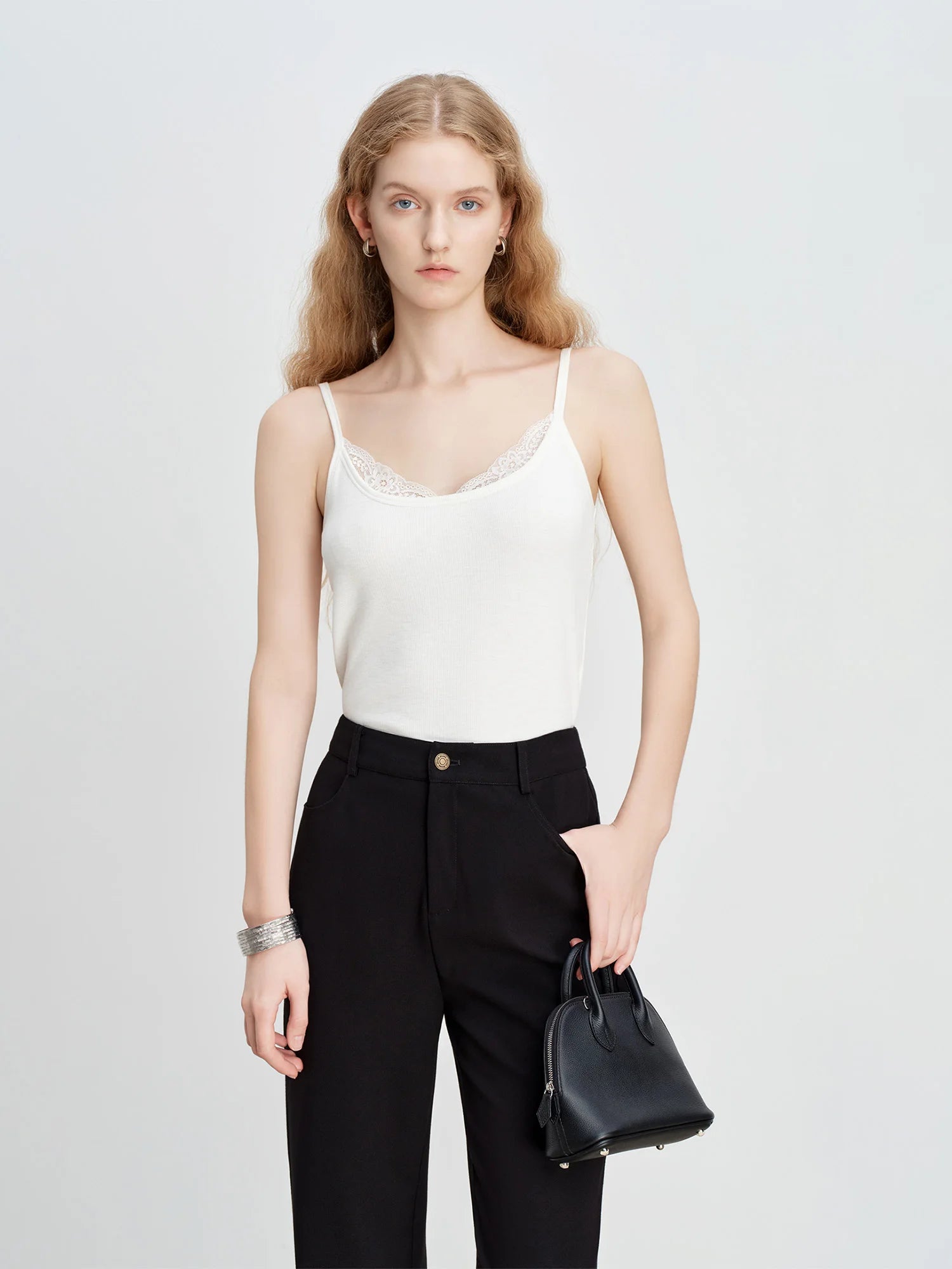 Lace Detail Sleeveless Camisole Top
