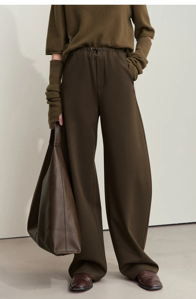 Loose Fit Straight Leg Drawstring Pants