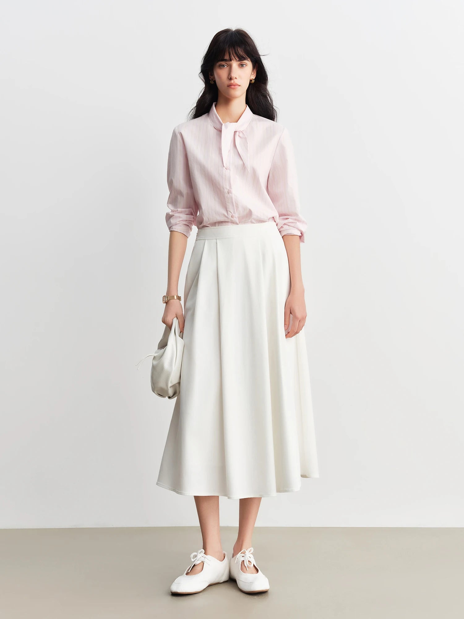 Striped Cotton Button-Up Shirt