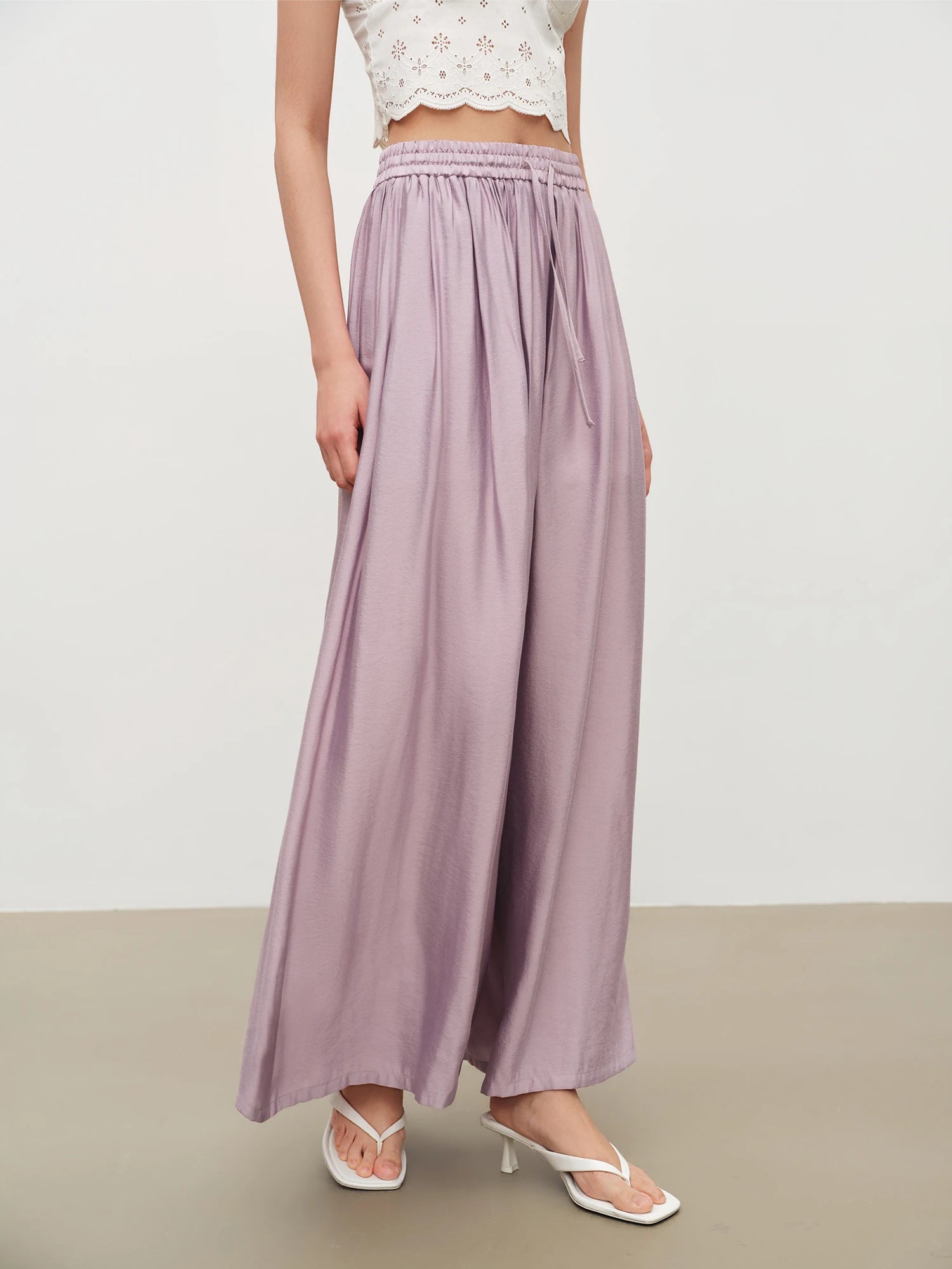 High-Waist Loose Fit Wide Leg Casual Pants