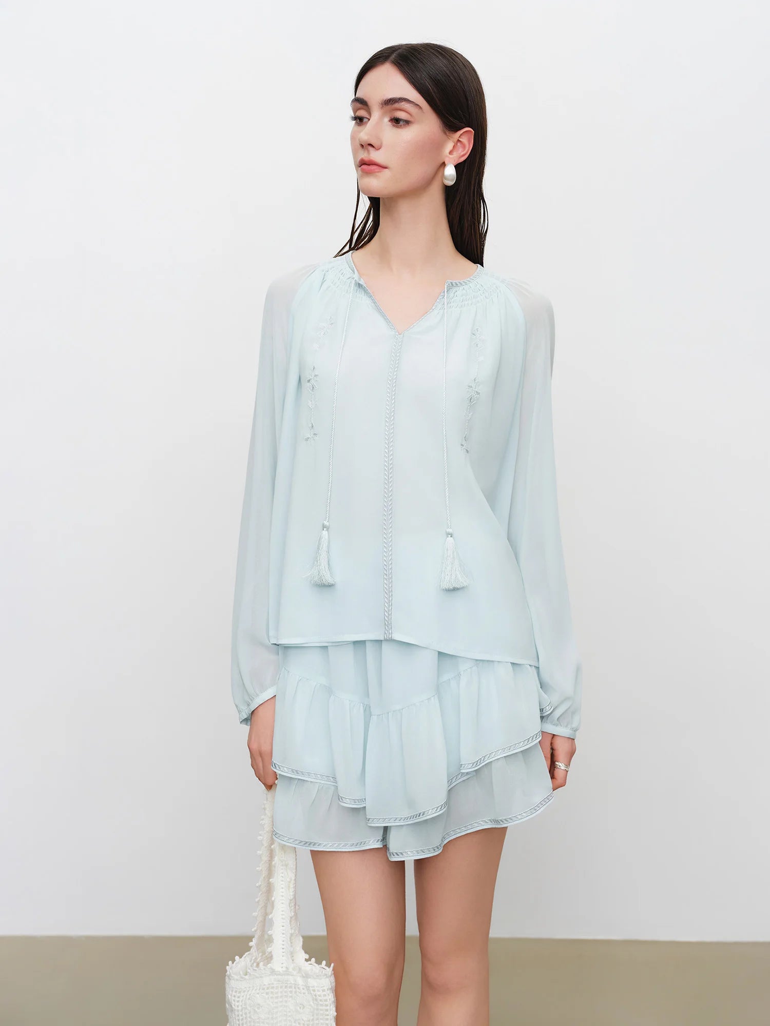 Lightweight V-Neck Two-Piece Beach Set