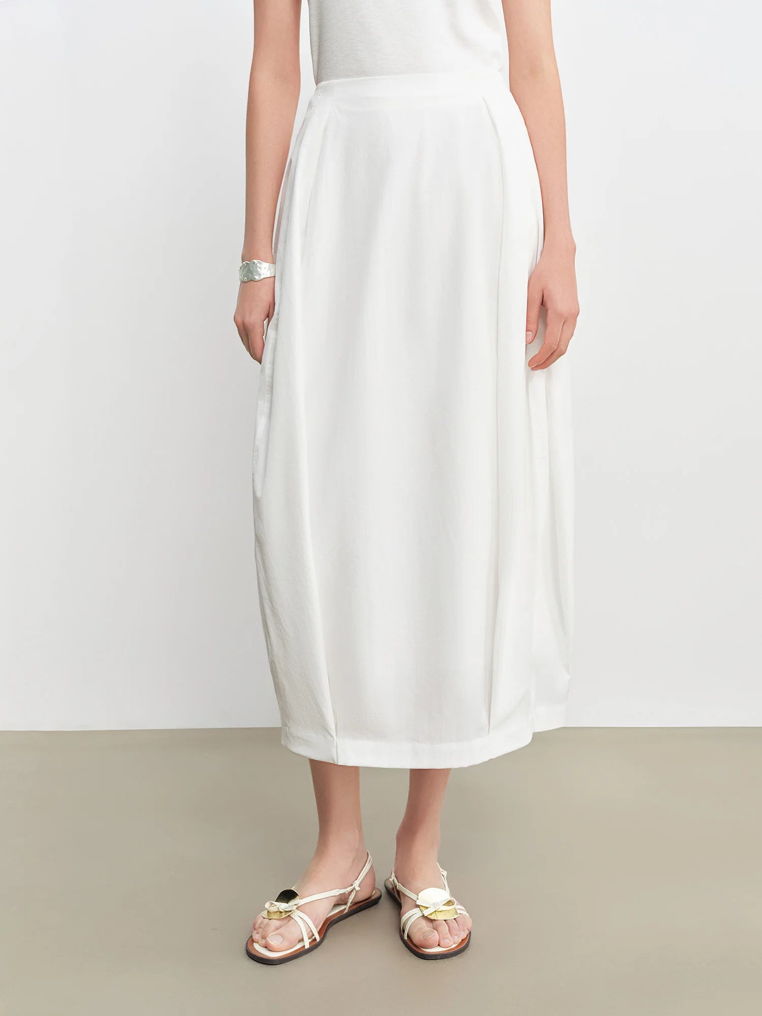 Elegant Lace-Up A-Line Midi Dress