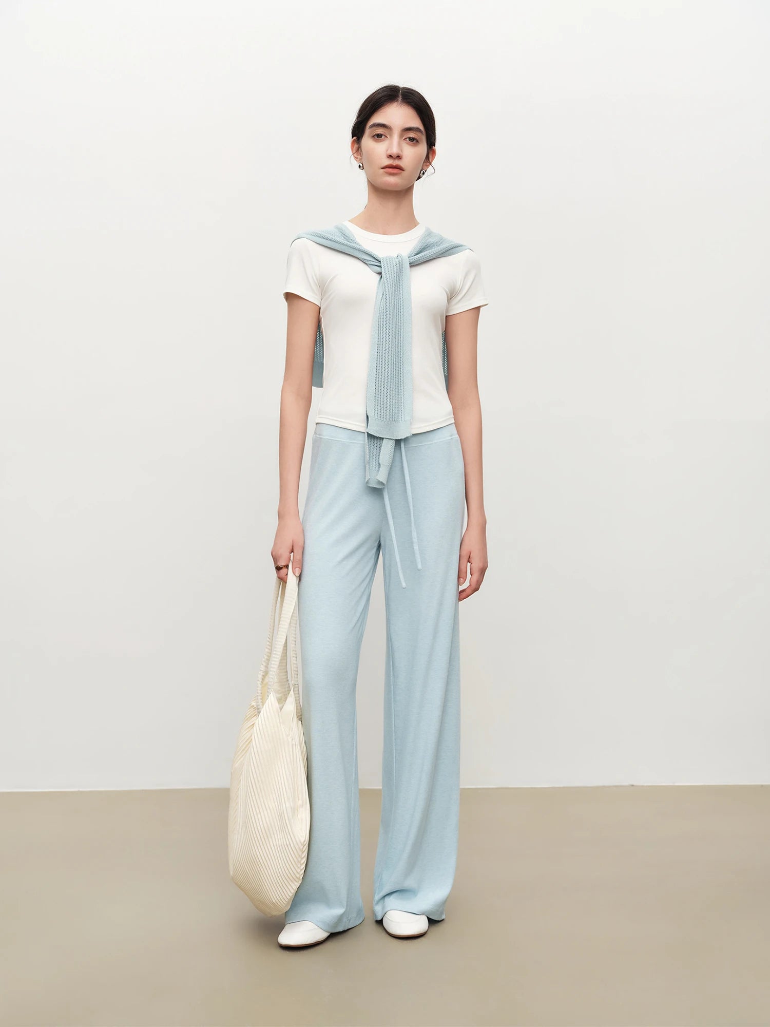 High-Waist Wide Leg Casual Pants