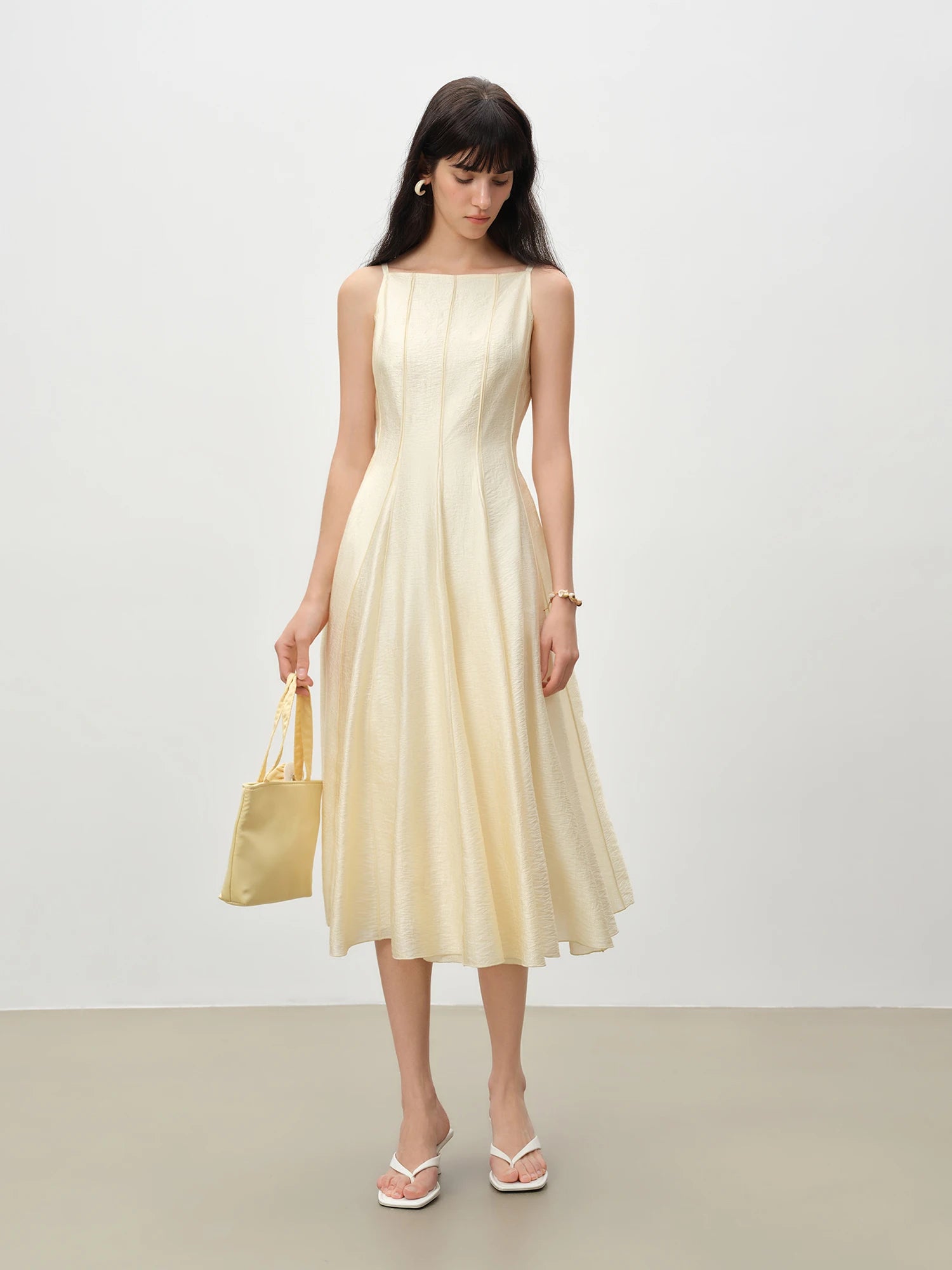 Elegant Satin A-Line Knee-Length Dress
