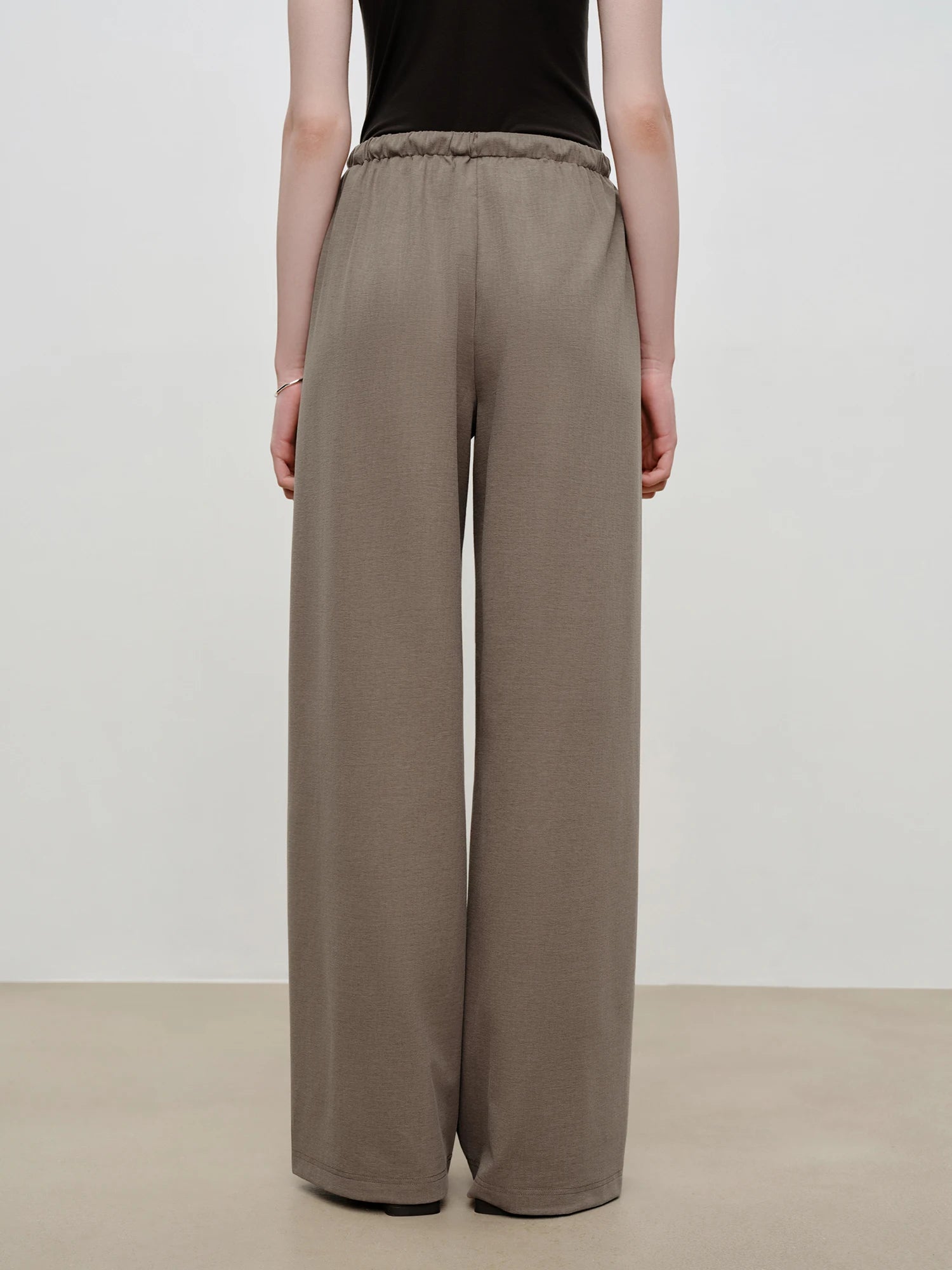 High-Waist Straight Leg Casual Pants