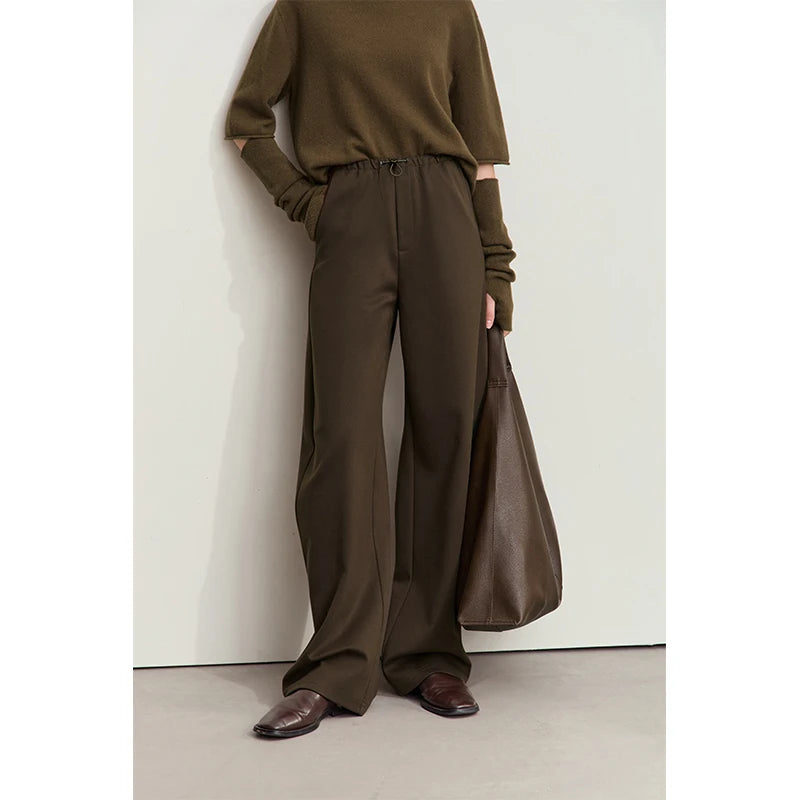 Loose Fit Straight Leg Drawstring Pants