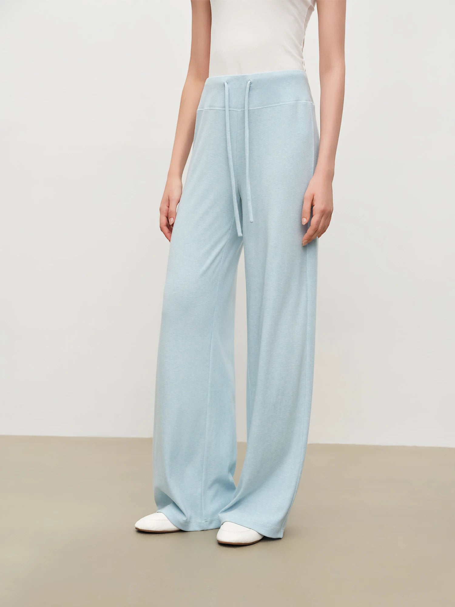 High-Waist Wide Leg Casual Pants