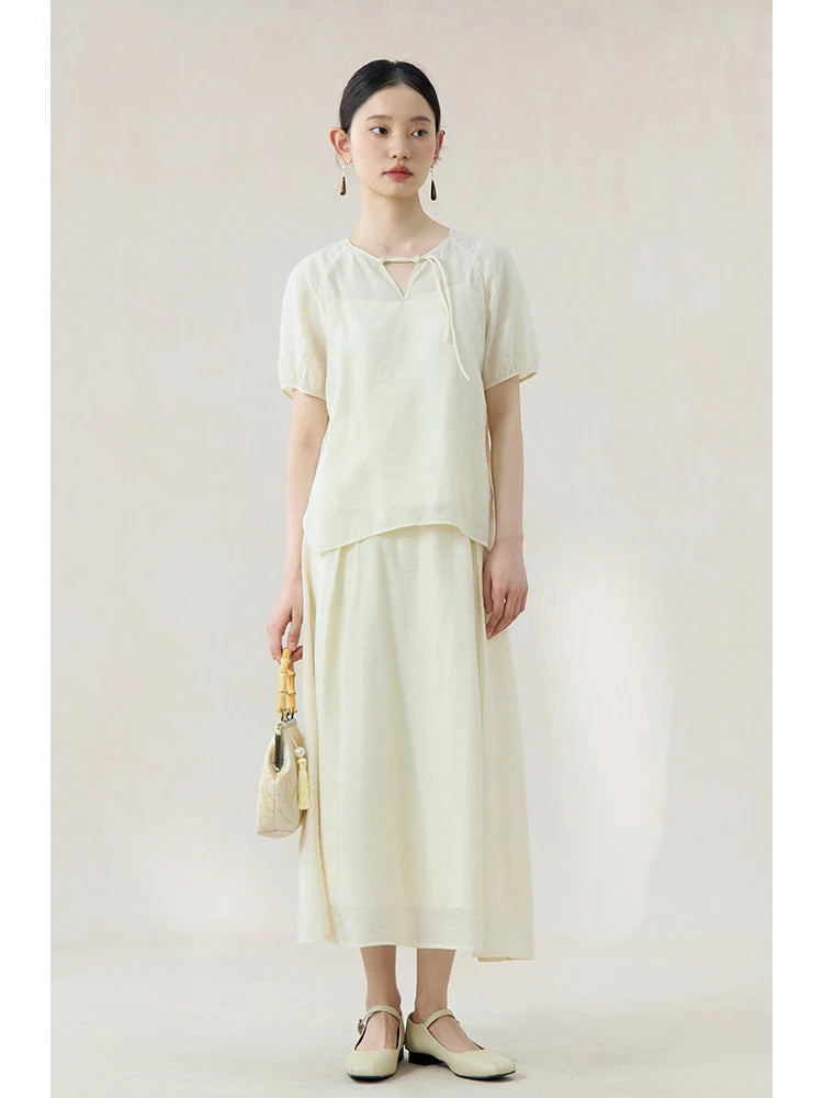 Casual V-Neck Loose Ankle-Length Summer Dress