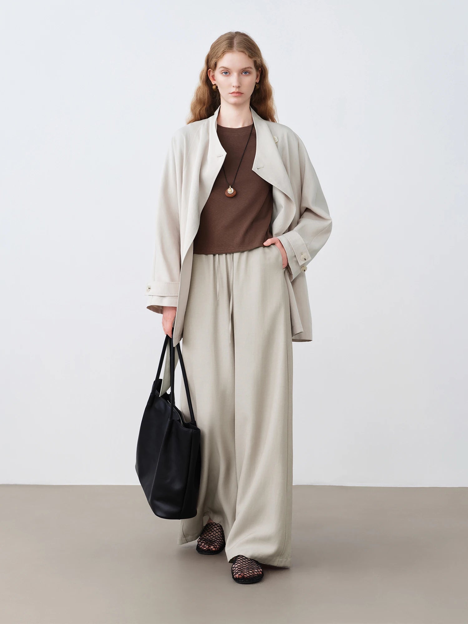 High-Waist Wide Leg Formal Commuting Pants