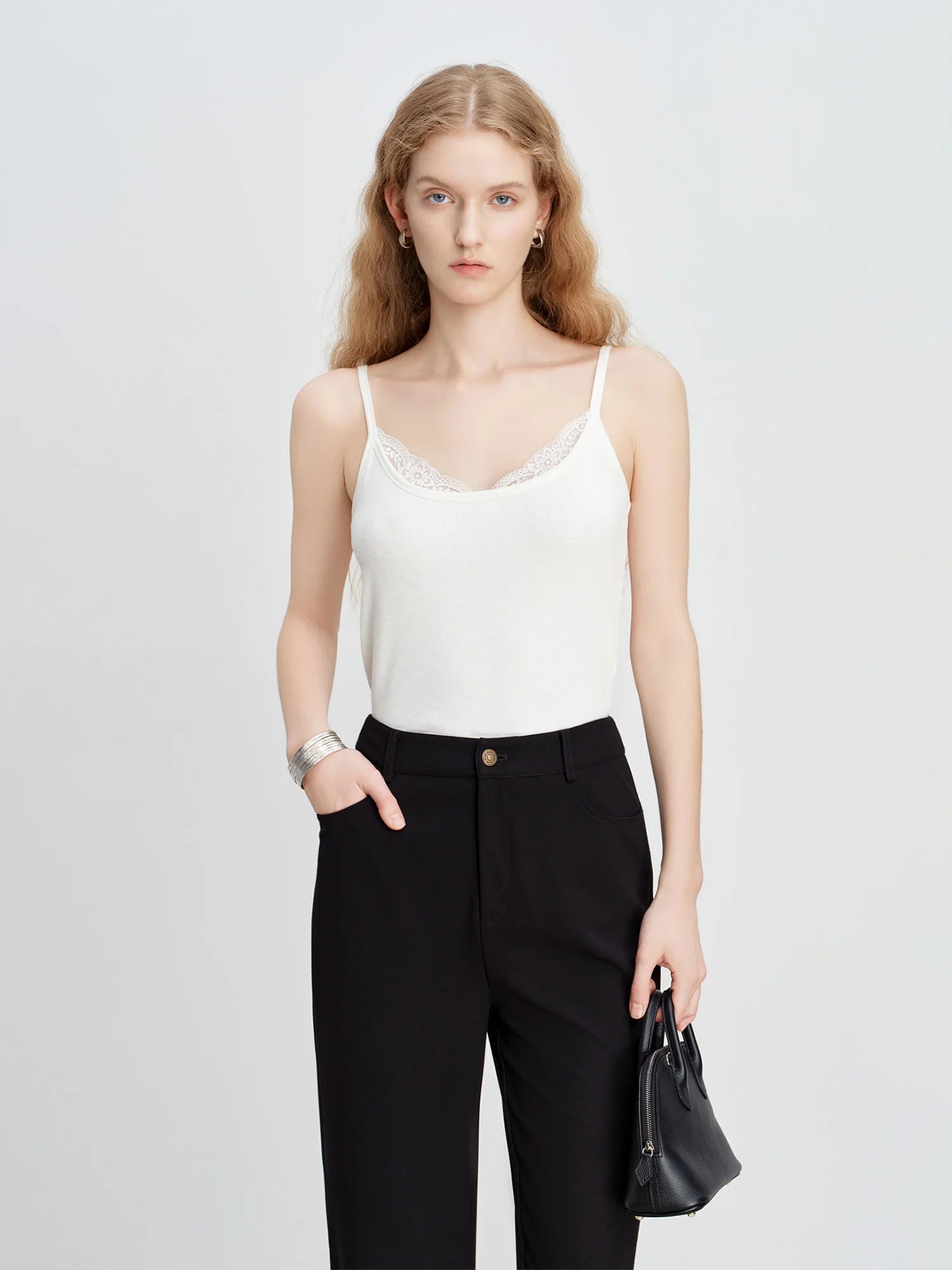 Lace Detail Sleeveless Camisole Top