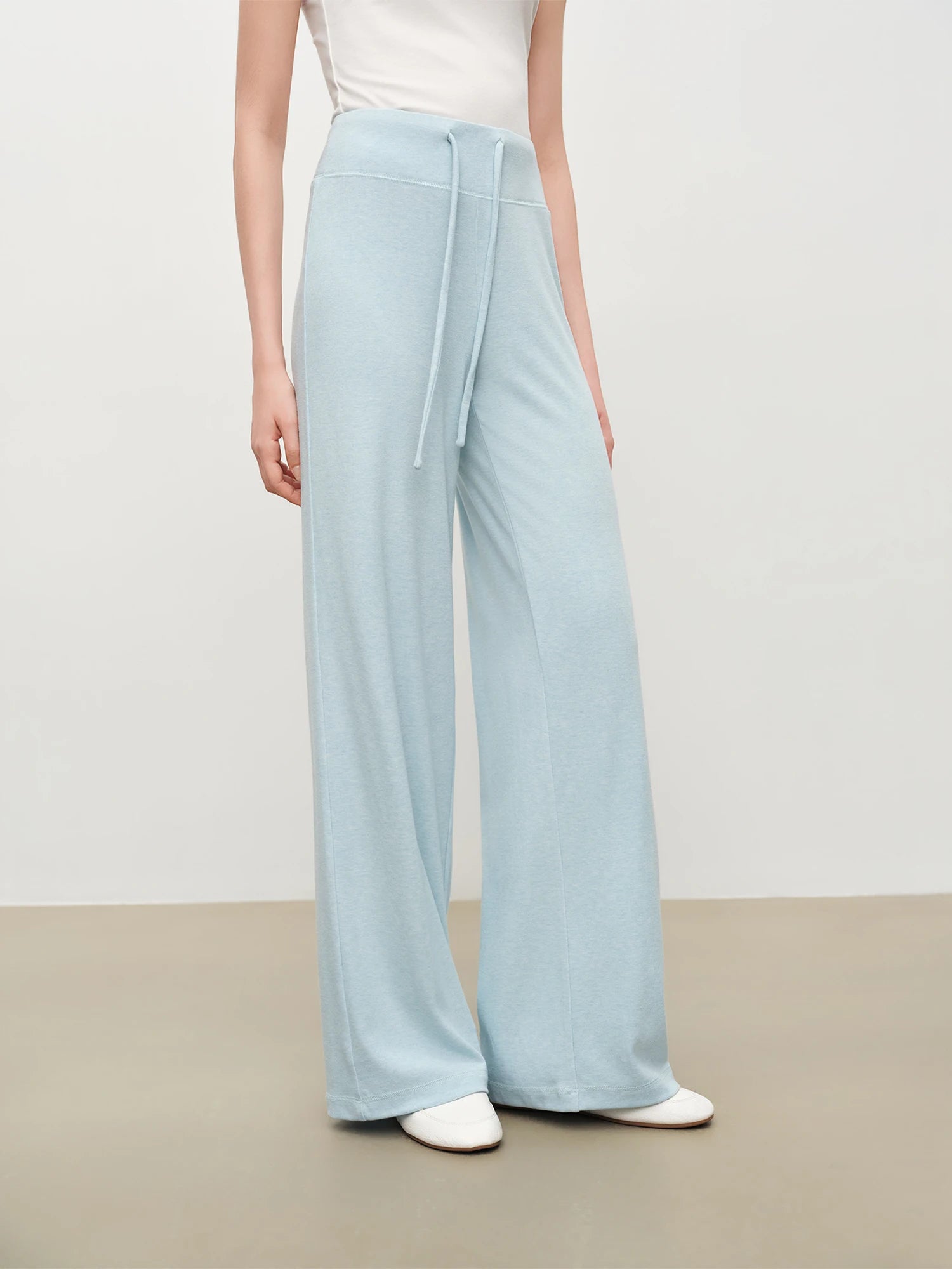 High-Waist Wide Leg Casual Pants