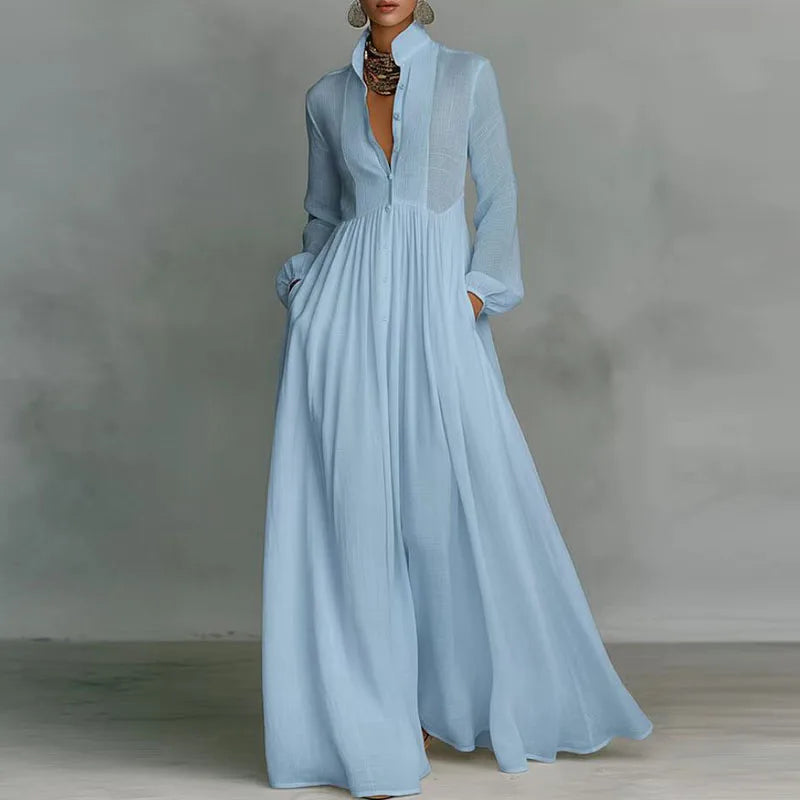 Elegant Floor-Length A-Line Maxi Dress