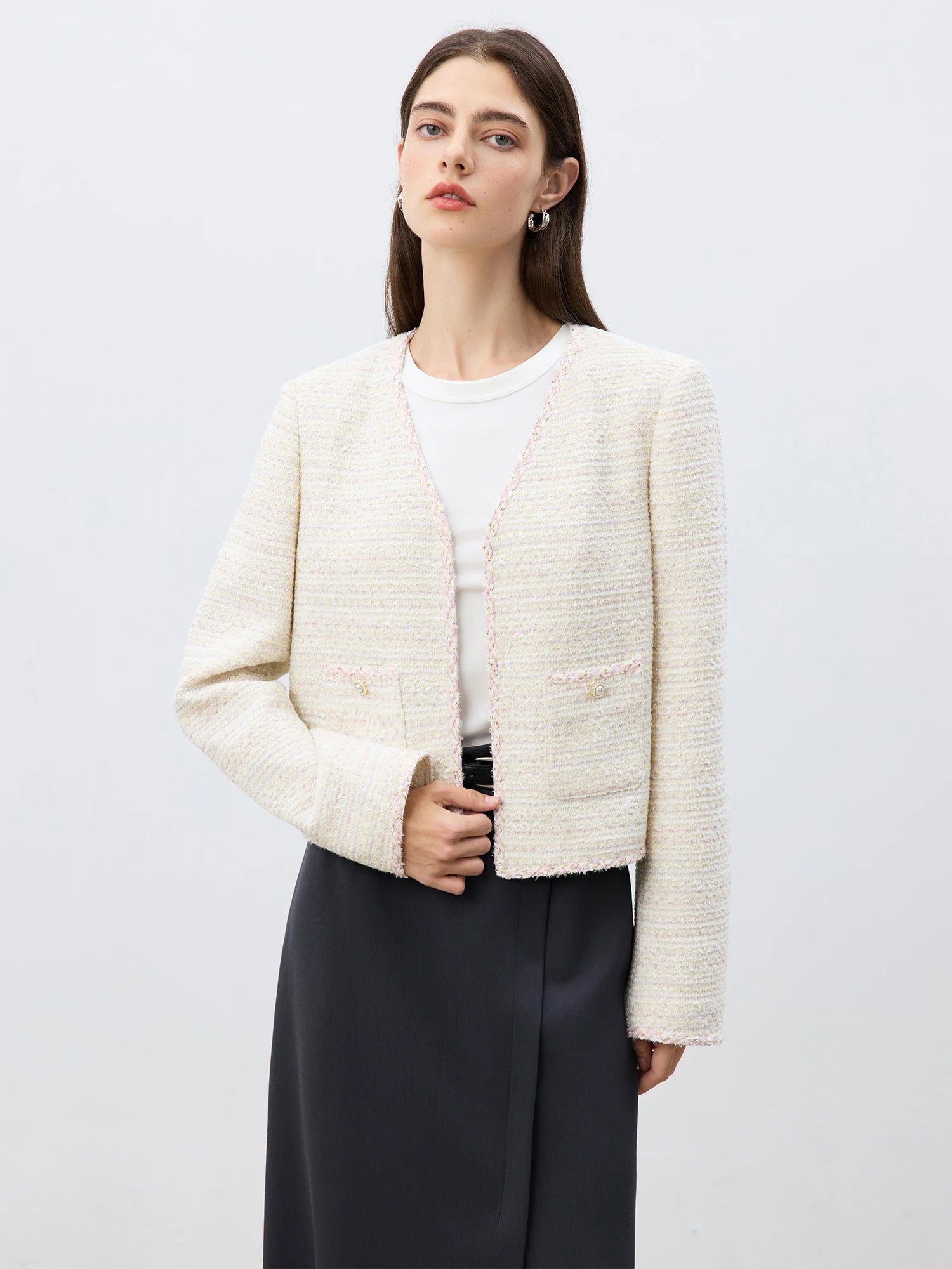 V-Neck Single-Breasted Lightweight Casual Summer Jacket