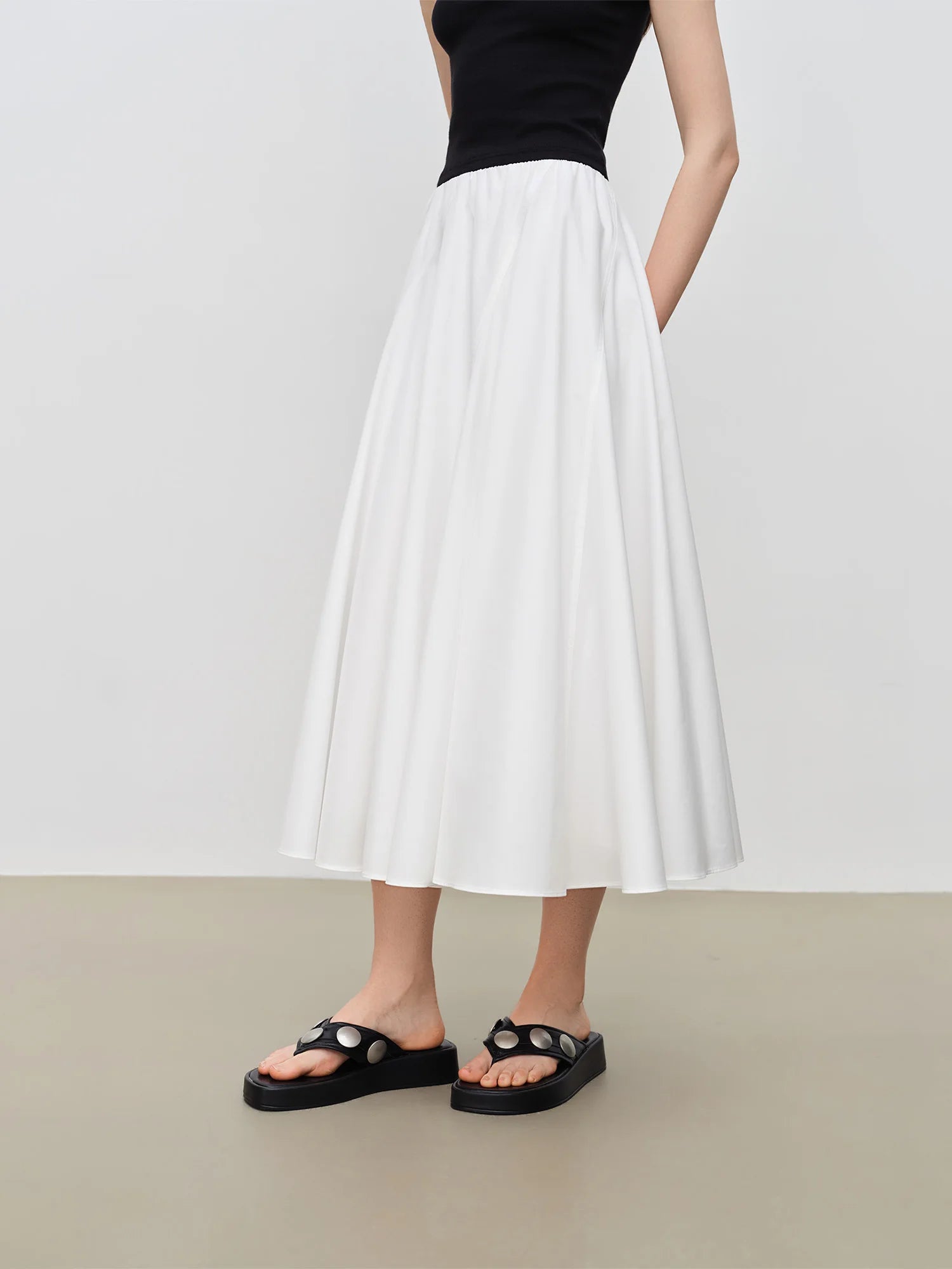 Empire Waist Ankle-Length A-Line Casual Dress