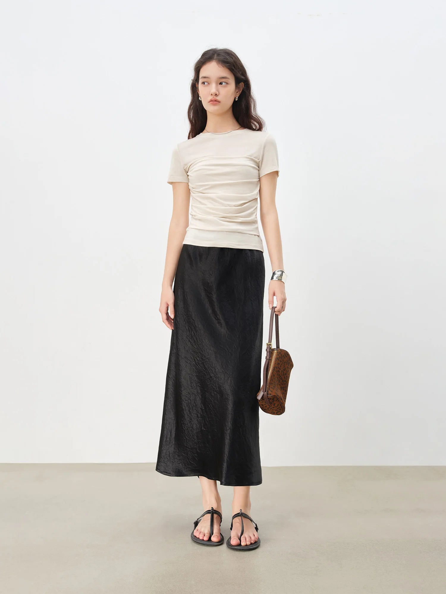 Lyocell Short Sleeve Basic Tee – Women’s Casual Office Top