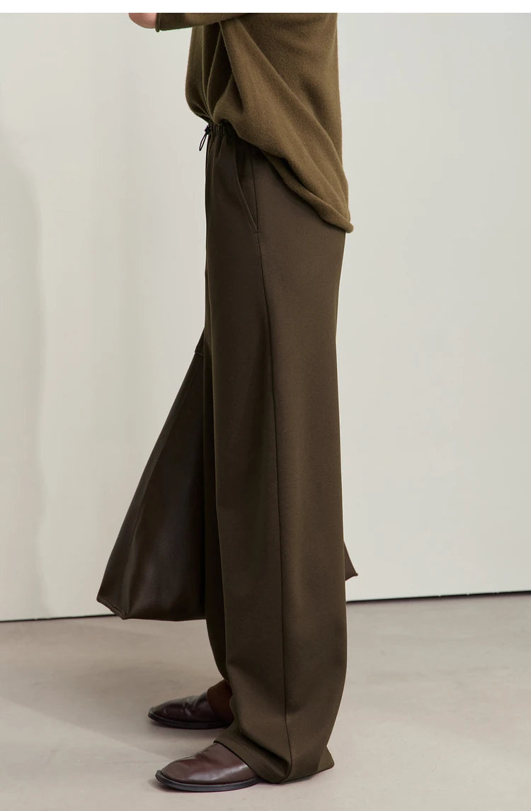 Loose Fit Straight Leg Drawstring Pants