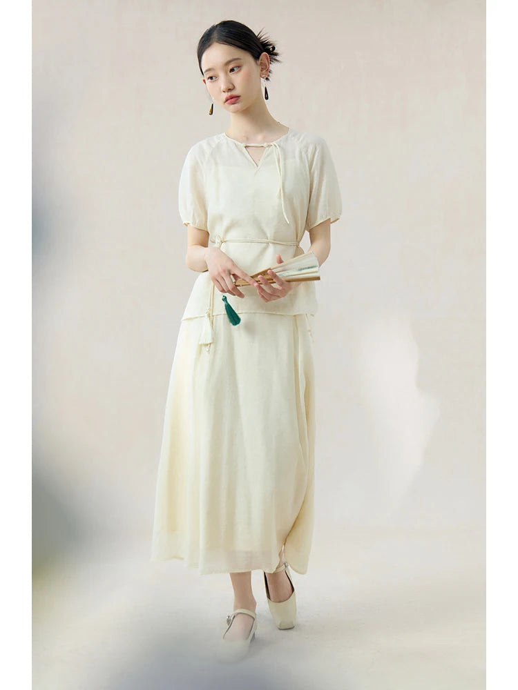 Casual V-Neck Loose Ankle-Length Summer Dress