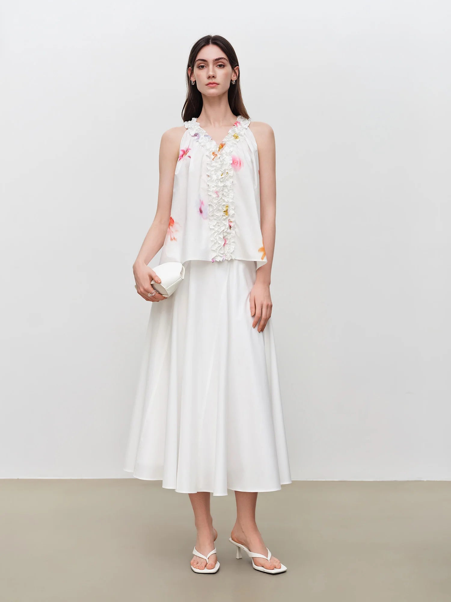 Empire Waist Ankle-Length A-Line Casual Dress
