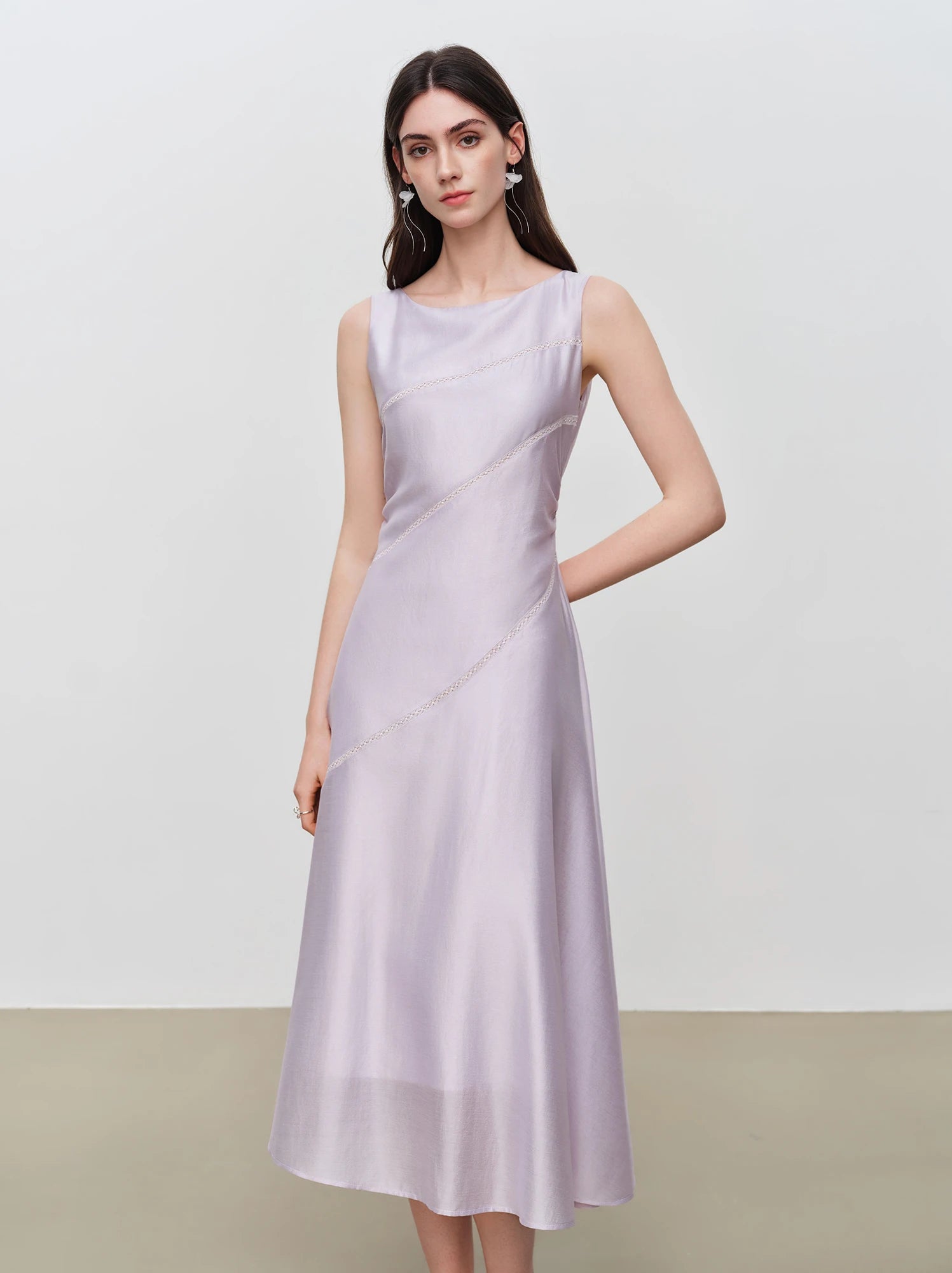 O-Neck Sleeveless A-Line Mid-Calf Classic Pullover Dress