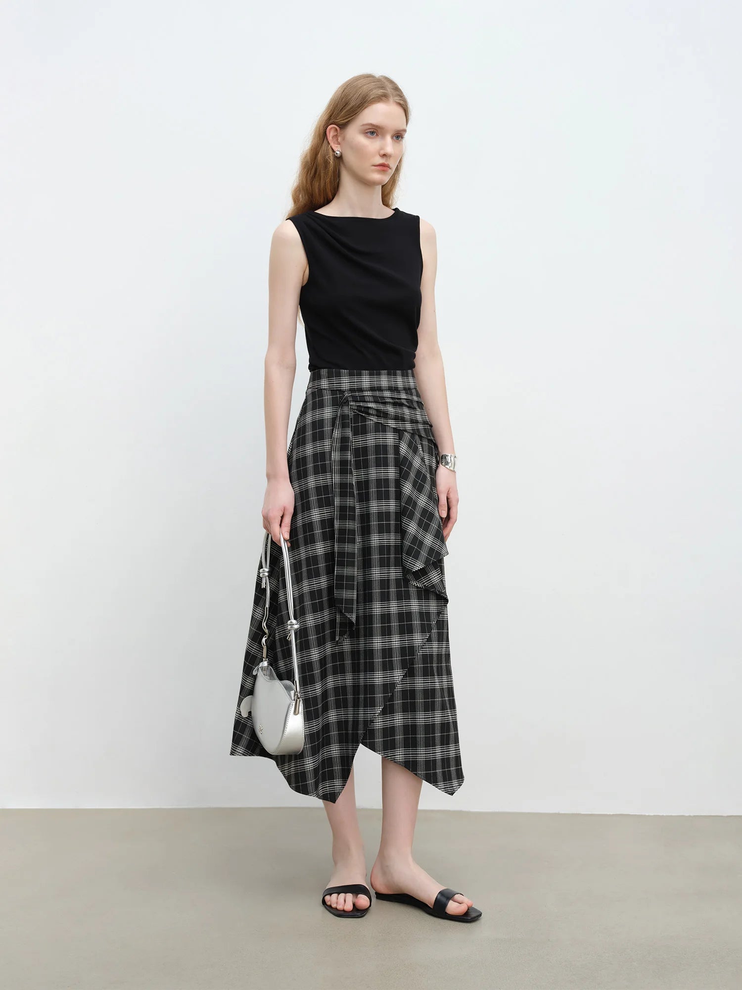 Empire Waist A-Line Mid-Calf Casual Office Dress