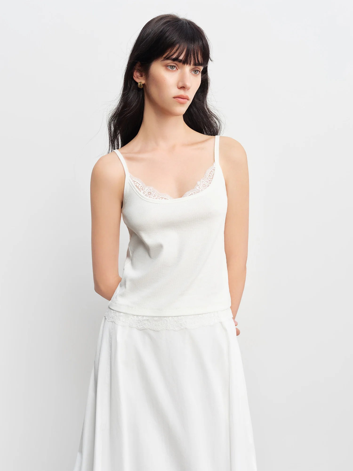 Lace Detail Sleeveless Camisole Top