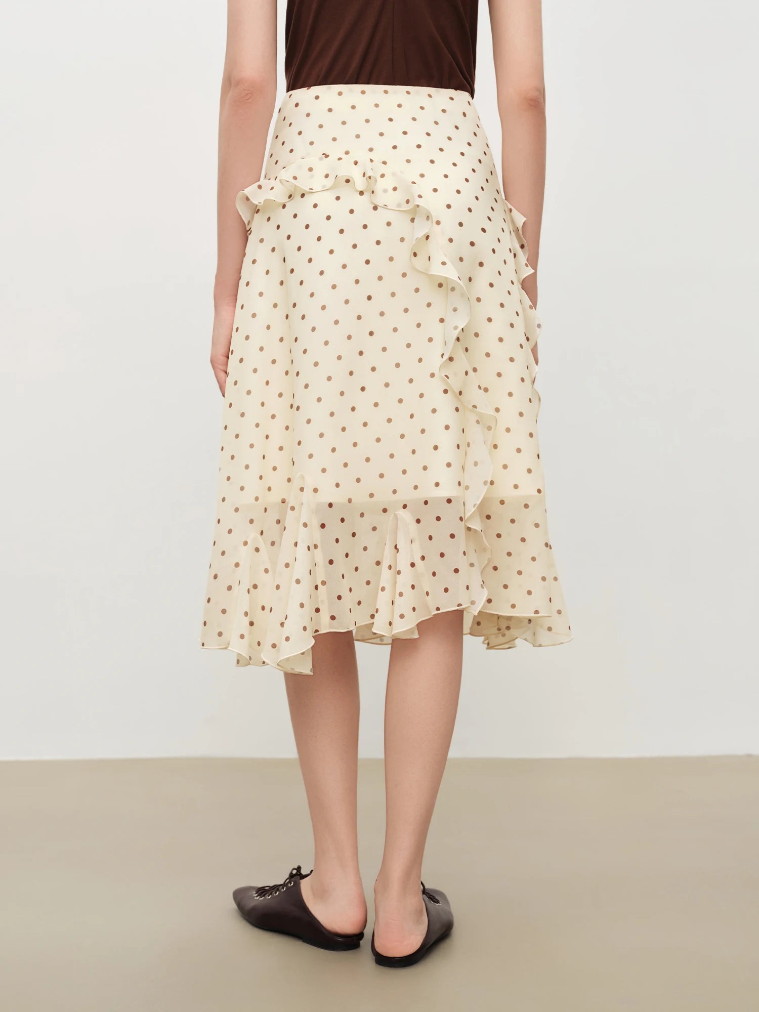 Polka Dot A-Line Knee-Length Dress