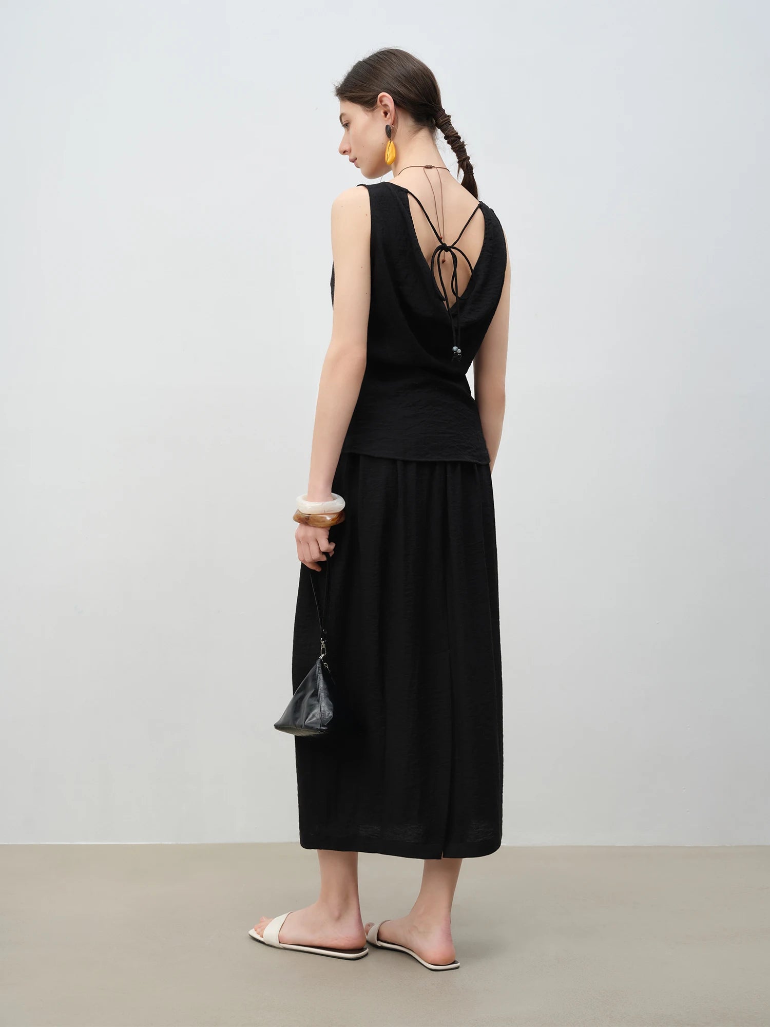 O-Neck Sleeveless A-Line Mid-Calf Casual Summer Set