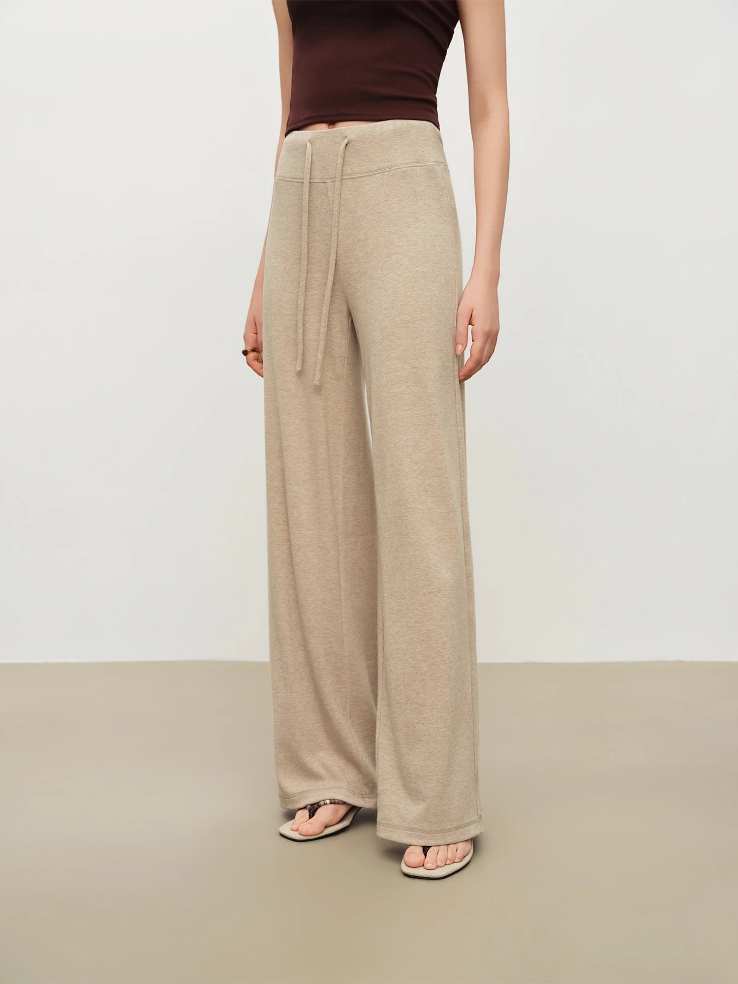 High-Waist Wide Leg Casual Pants