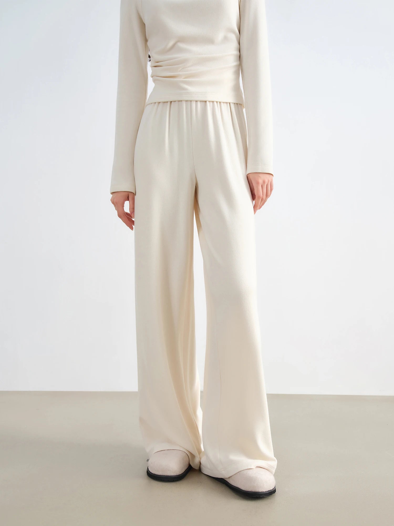 Elegant V-Neck Two-Piece Office Set