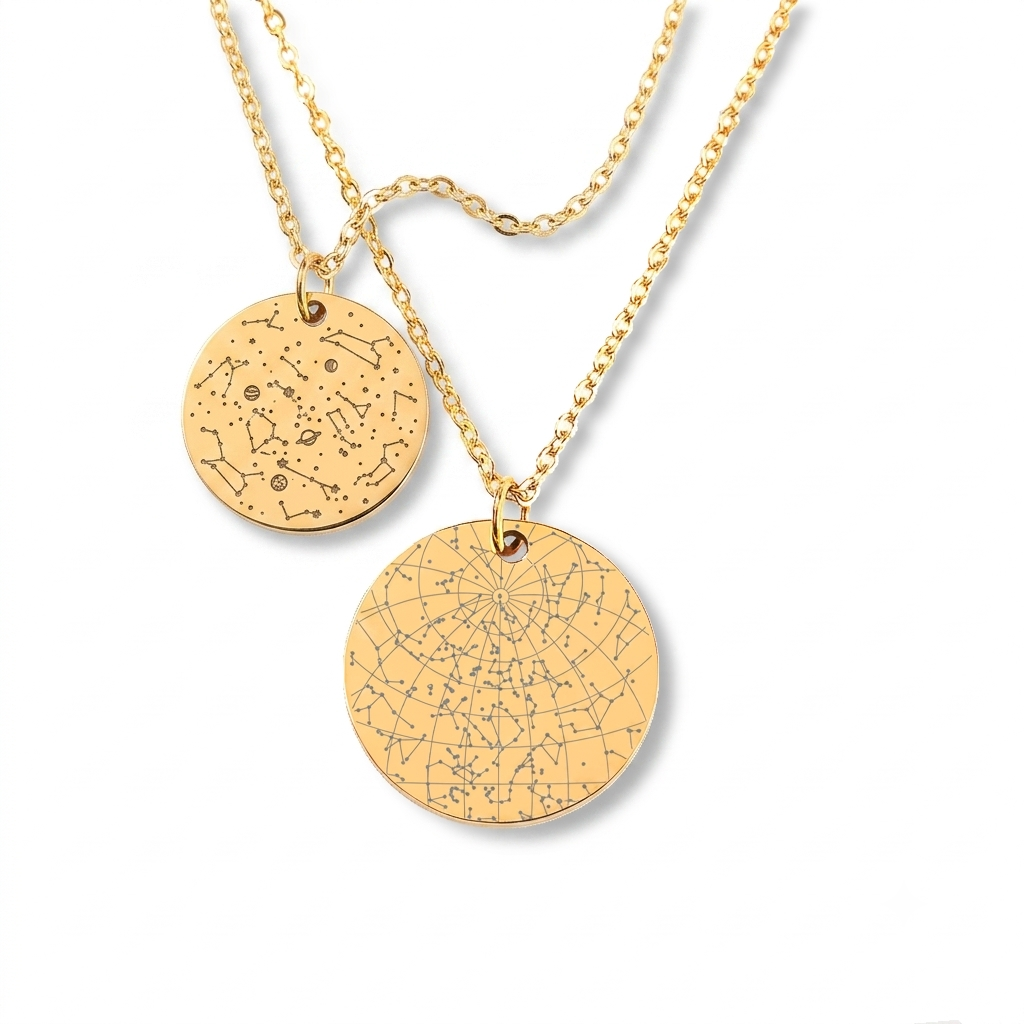 Star Map Necklace — Couple Set