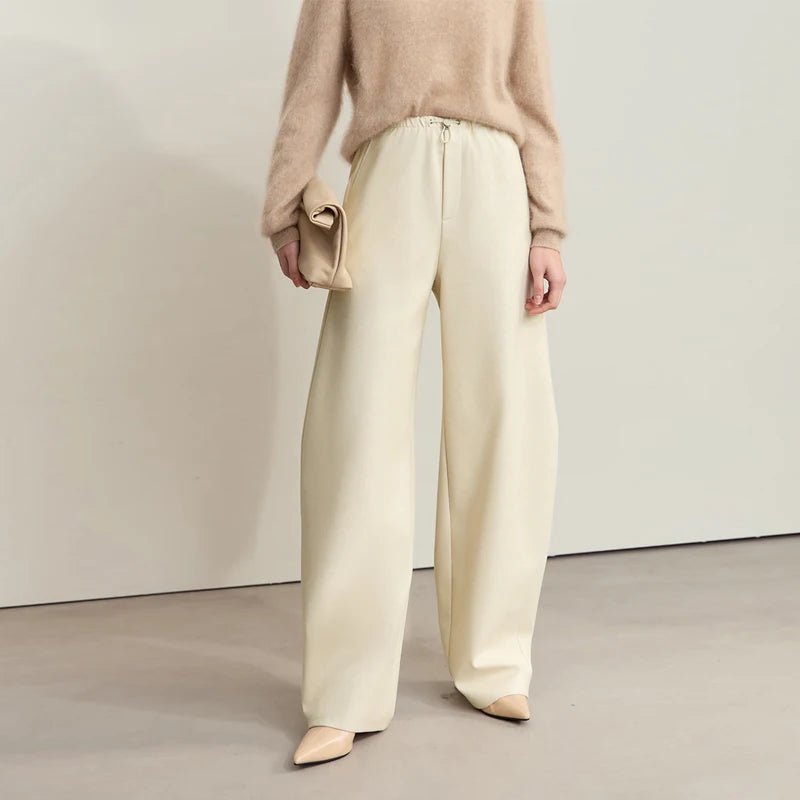 Loose Fit Straight Leg Drawstring Pants