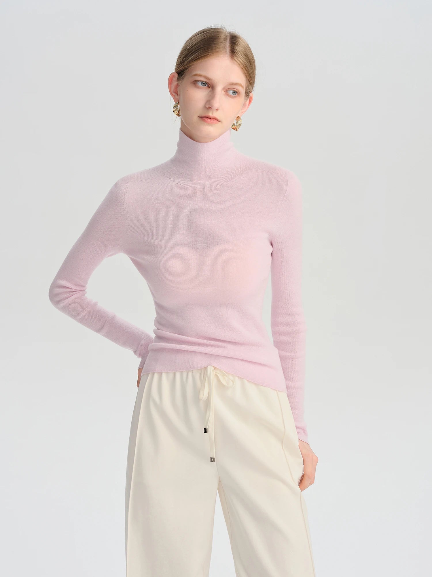 O-Neck Slim Fit 100% Sheep Wool Pullover Sweater Set