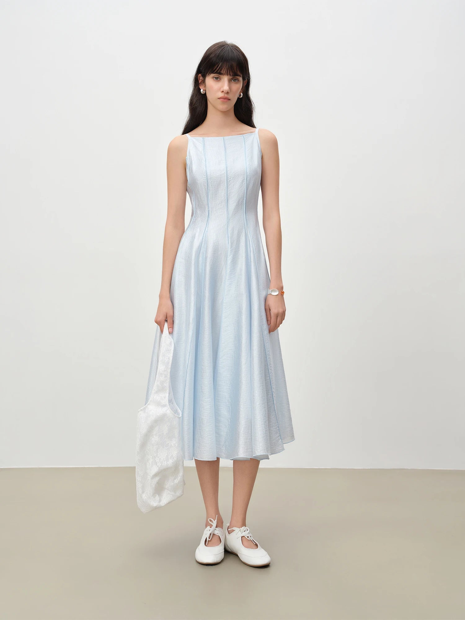 Elegant Satin A-Line Knee-Length Dress