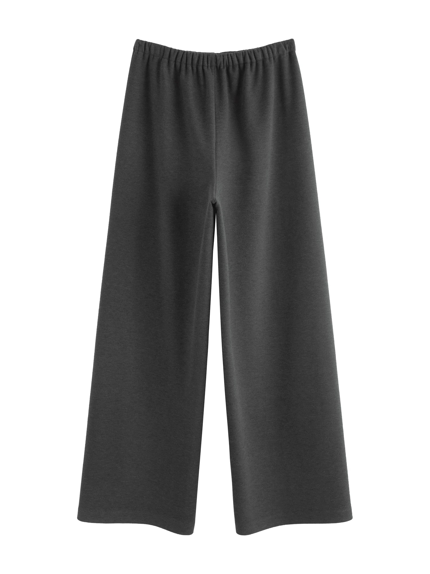 High-Waist Straight Floor-Length Casual Pants