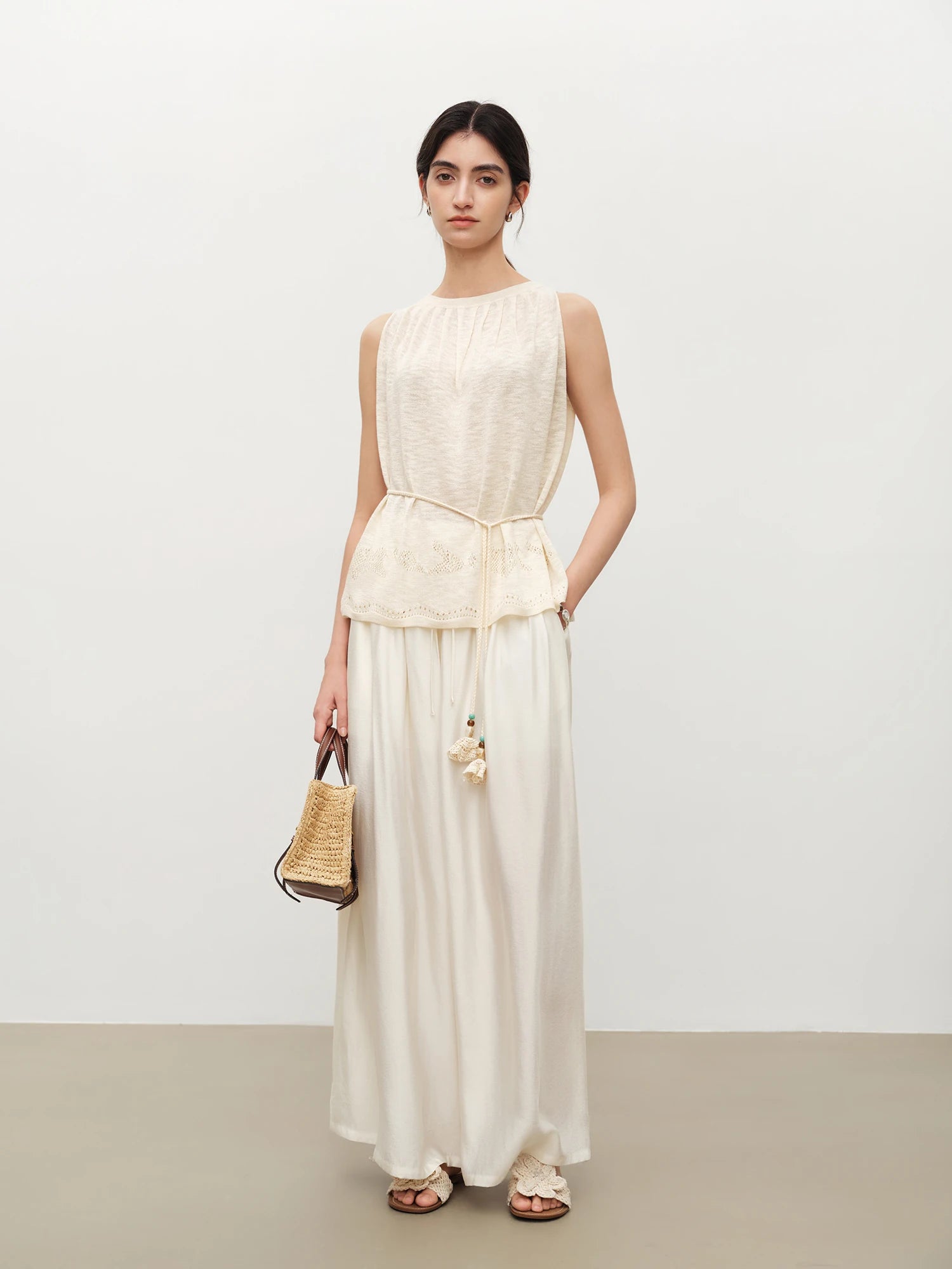 High-Waist Loose Fit Wide Leg Casual Pants
