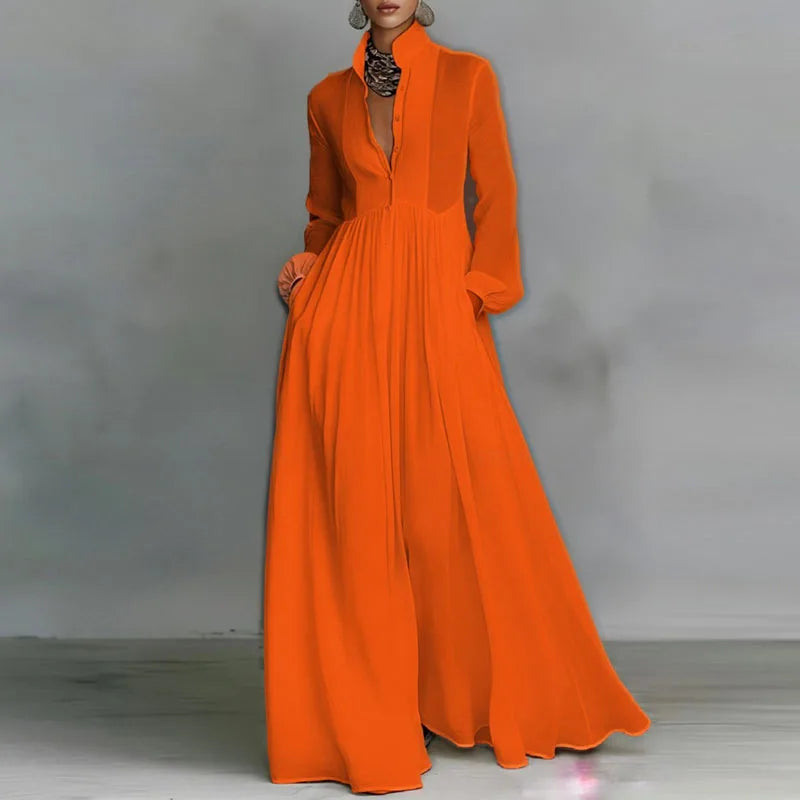 Elegant Floor-Length A-Line Maxi Dress