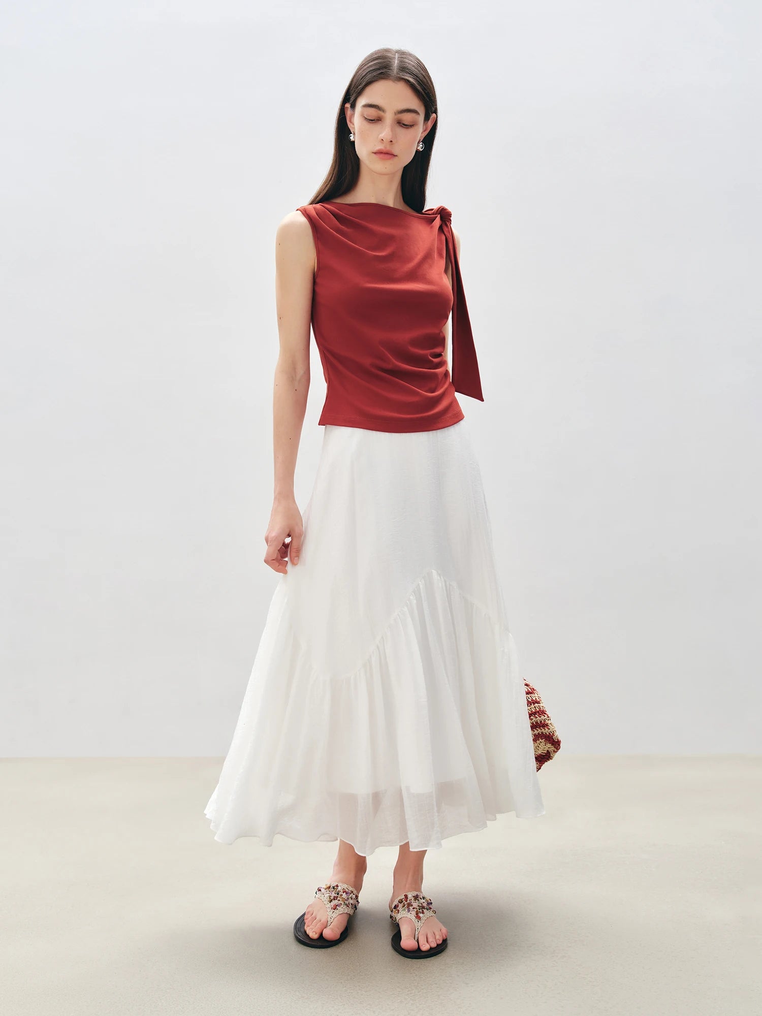 Essential Cotton Blend Sleeveless Top