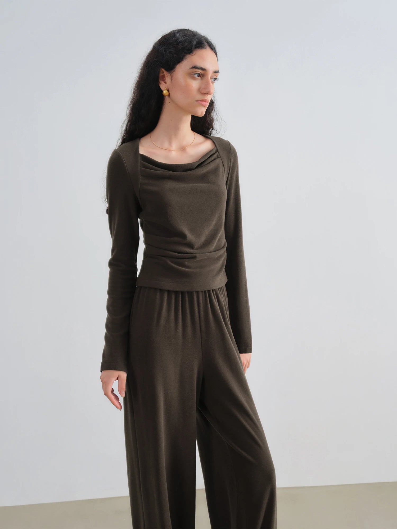 Elegant V-Neck Two-Piece Office Set