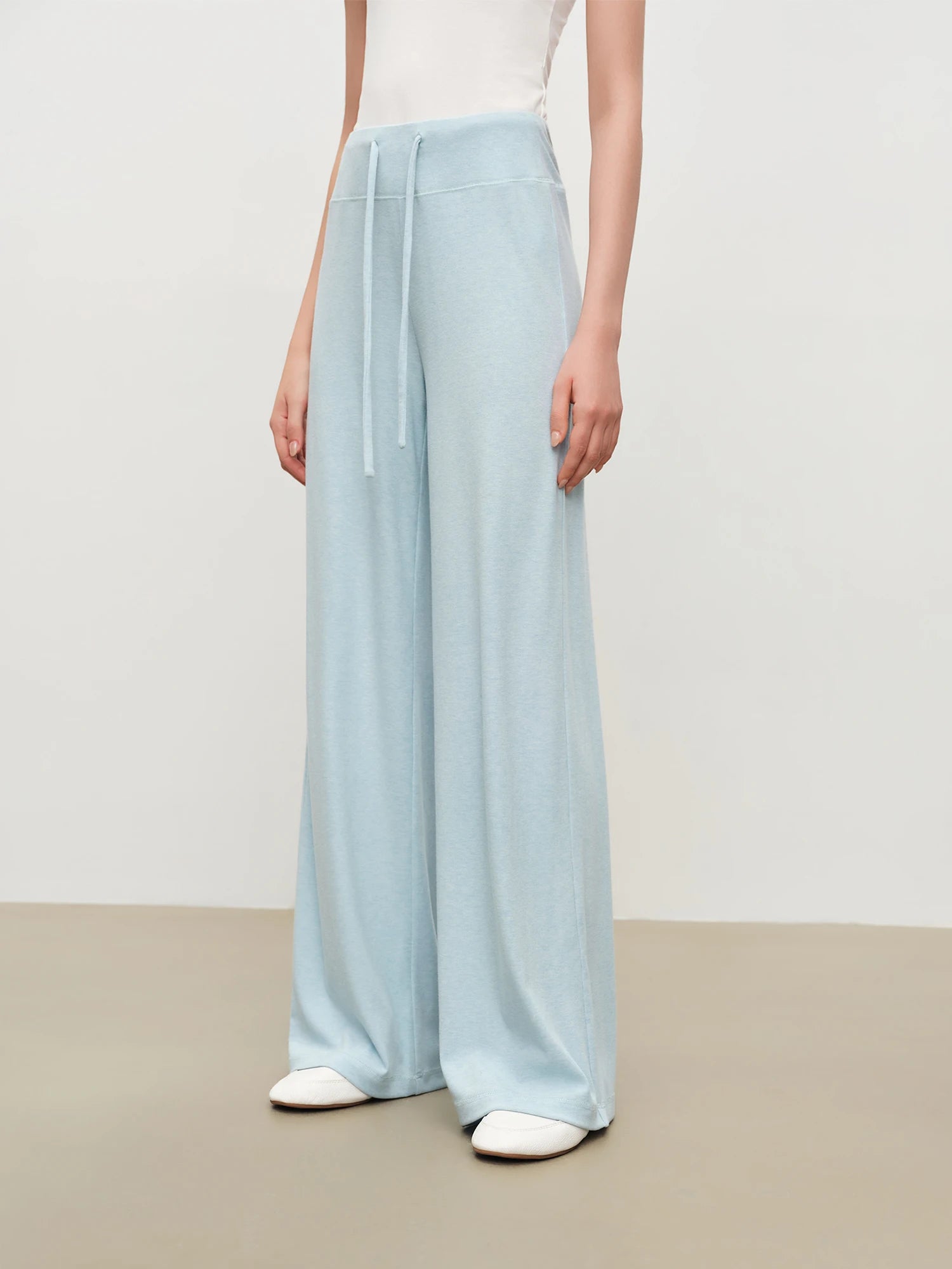 High-Waist Wide Leg Casual Pants