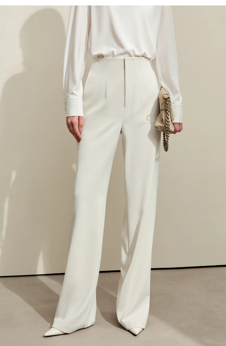 Loose Fit V-Neck Blazer and Wide Leg Pant Set