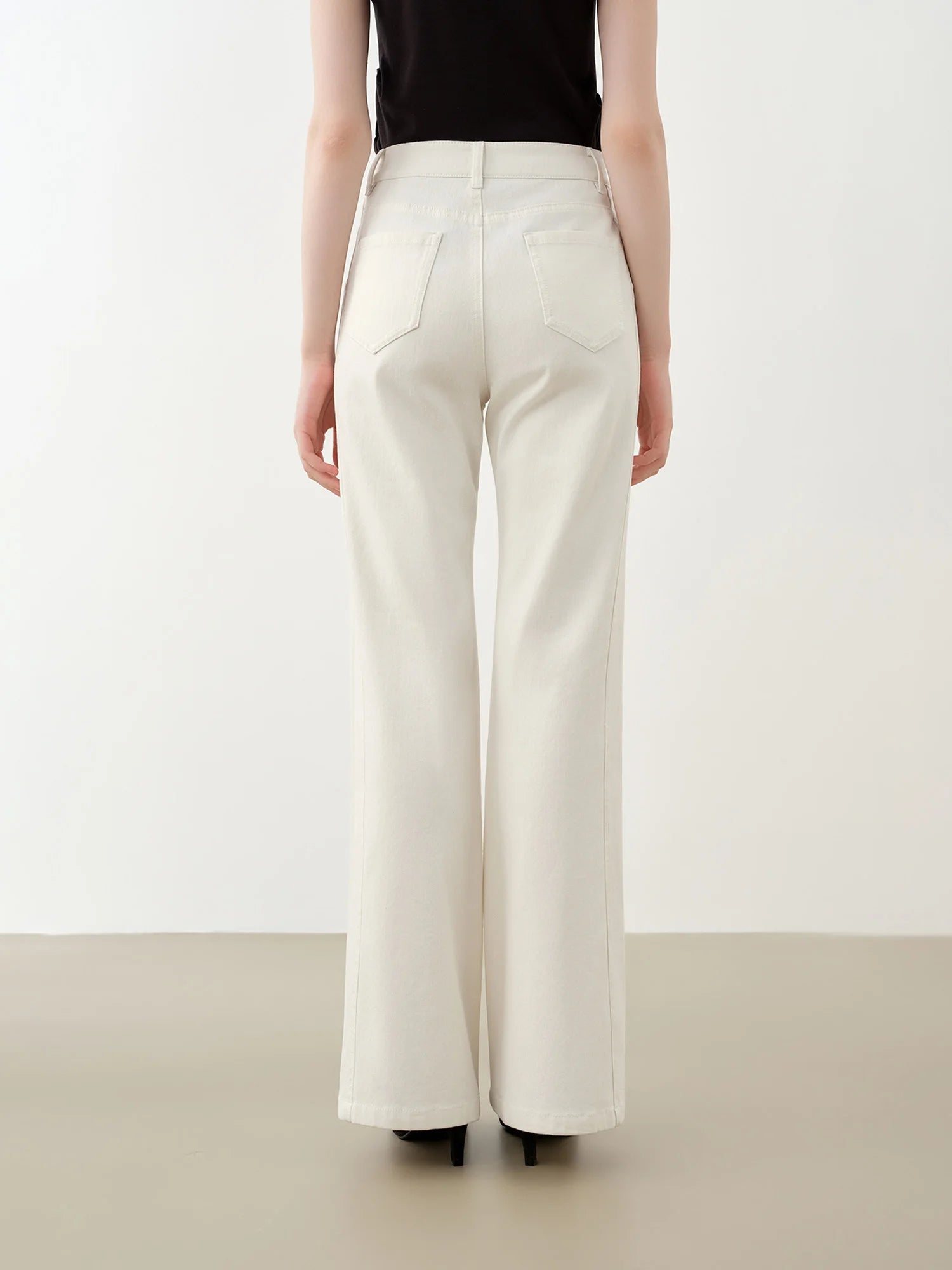 High-Waist Flare Denim Jeans with High Stretch Fit