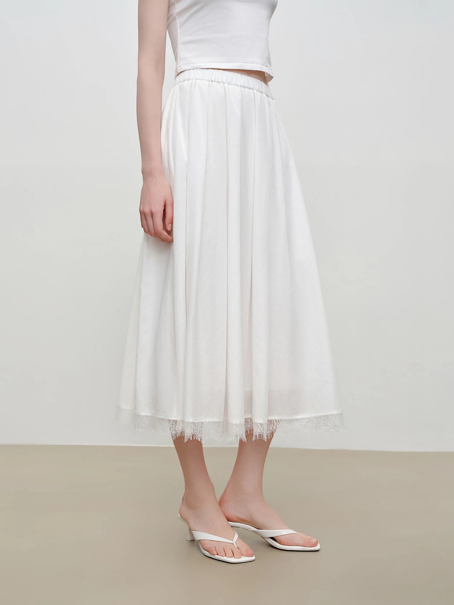 O-Neck Sleeveless A-Line Two-Piece Fashion Set