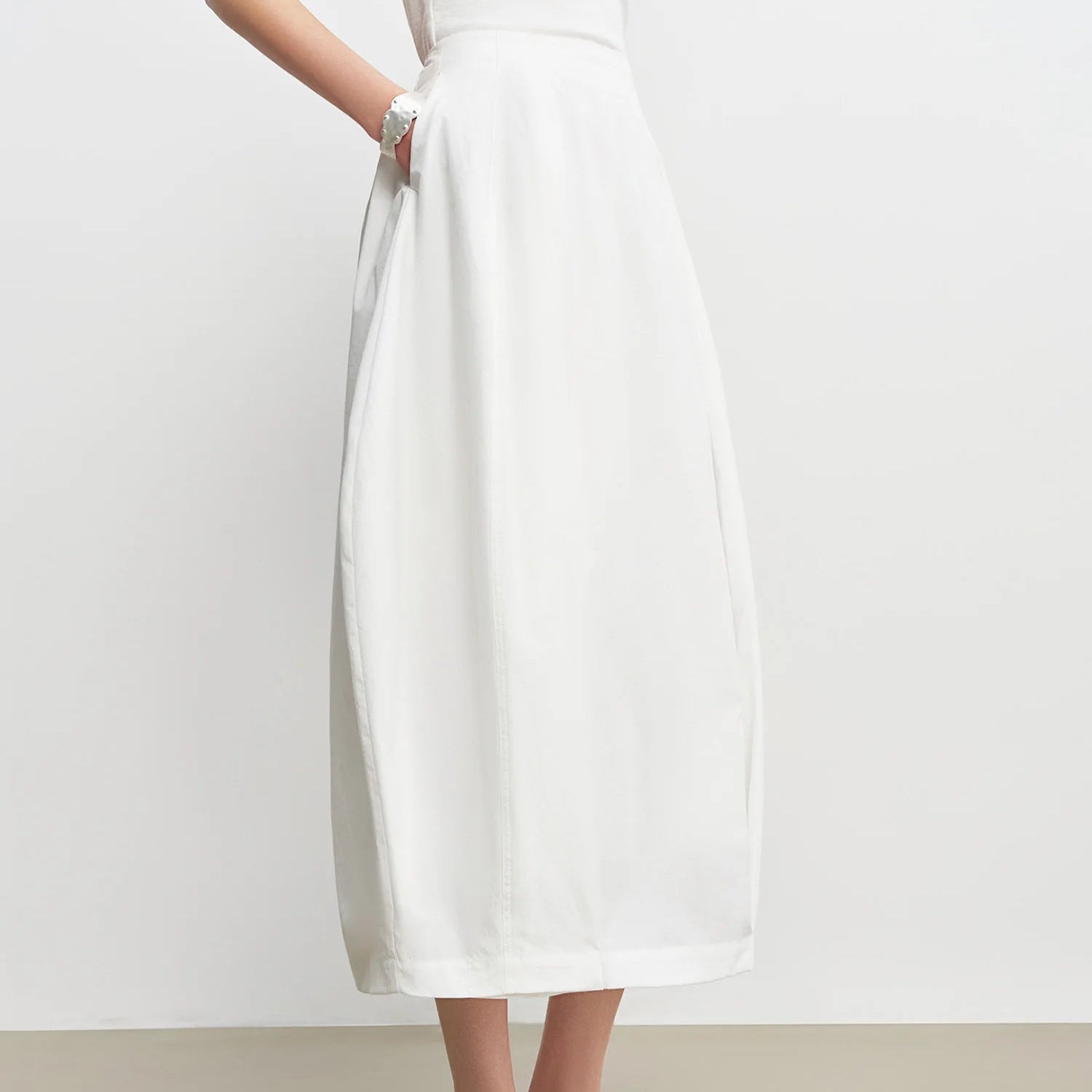 Elegant Lace-Up A-Line Midi Dress