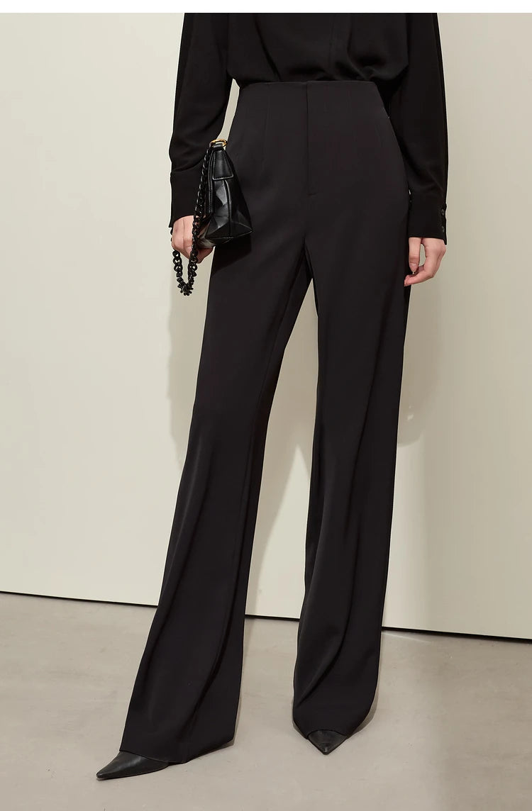 Loose Fit V-Neck Blazer and Wide Leg Pant Set